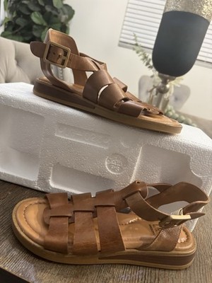 NEW MIZ MOOZ GLADIATOR WEAVE SANDALS SIZE 37 BROWN MARNY SANDALS FLAT COMFORT EX