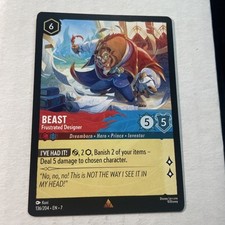 Disney Lorcana Beast 136/204 Rare Non Foil