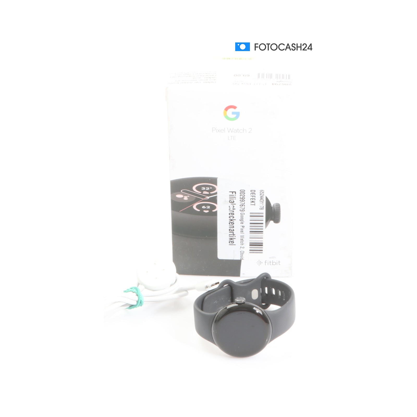 Google Pixel Watch 2, Obsidian + Defect (286794)