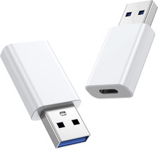 USB to USB C Adapter 2 Pack, USB Female to USB Male, Data Transfer and Fast