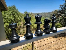 Large 12 Inch Plastic Giant Chess Set with Nylon Board