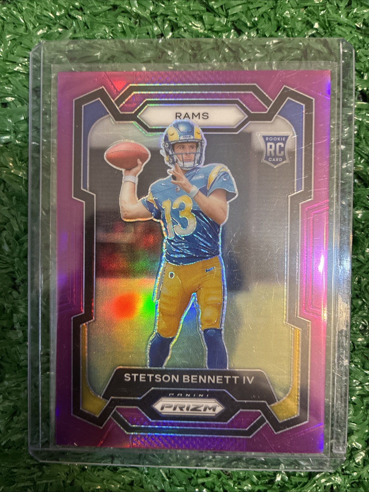 2023 Panini Prizm Rookies Prizm Purple #358 Stetson Bennett IV 057/125 Rams
