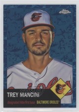 2022 Chrome Platinum Anniversary Toile White & Blue Refractor Trey Mancini 04vj
