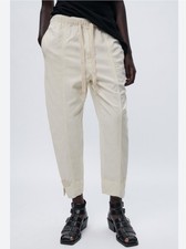 ZARA LINEN BLEND BALLOON TROUSERS. Size L