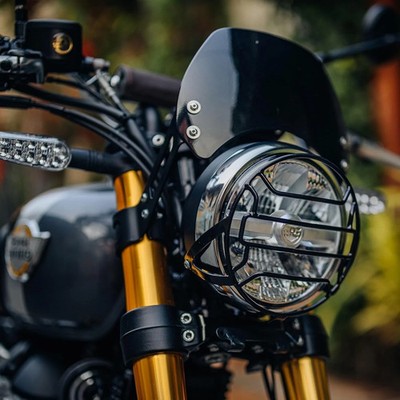 Passend für Royal Enfield Schwarz Scheinwerfergrill für Bear 650 1990522
