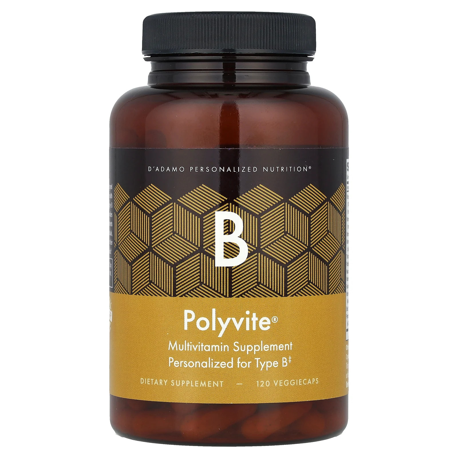 Поливитамин В, поливитаминная добавка, 120 растительных капсул