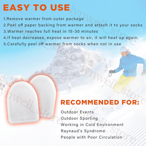 40 pares de calentadores de manos y calentadores de pies calentador de bolsillo para calentador de 8 horas - Imagen 12 de 19