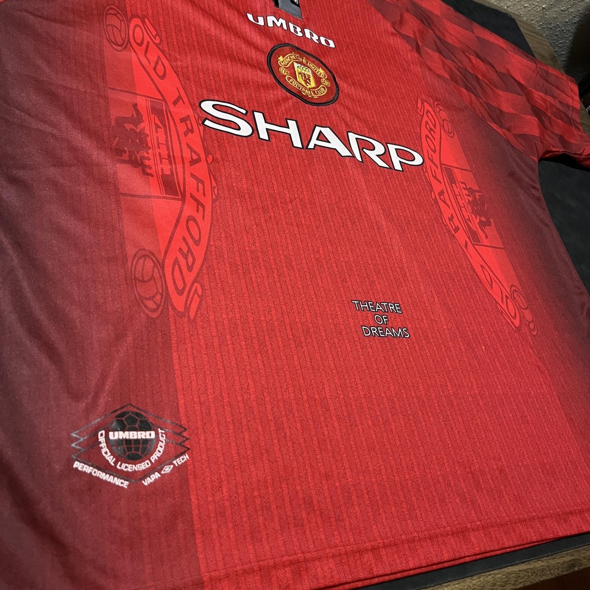 Vintage Manchester United Sharp Jersey UK 1990s 2XL Premier League