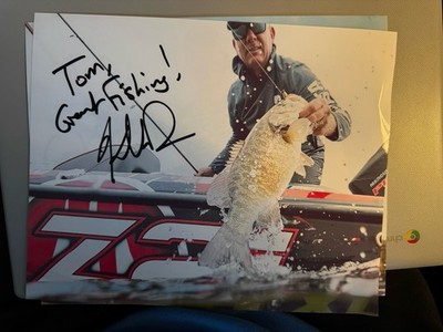 KEVIN VAN DAM signed BASS PRO FISHING BASSMASTERS 8x10 photo tv D