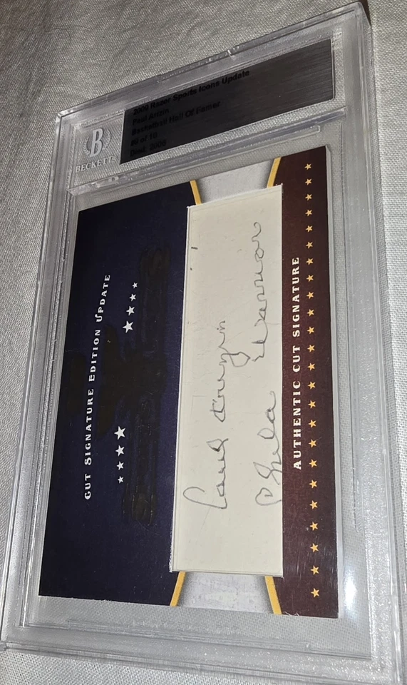 2009 Razor Sports Icons Cut Signature Basketball HOF Paul Arizin BGS Auto - Image 3 of 4