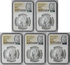 Lot 5 Coins 2023 Morgan Dollar $1 MS 70 NGC Early Releases