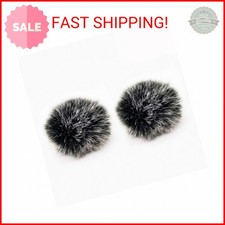 Lavalier Wind Muff 2 Pack Lapel Microphone Wind Muff 0.2/0.4 Inch Furry Lav Wind