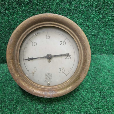 #ad Vintage Ashcroft Co. Brass 30 PSI Pressure Gauge $34.99