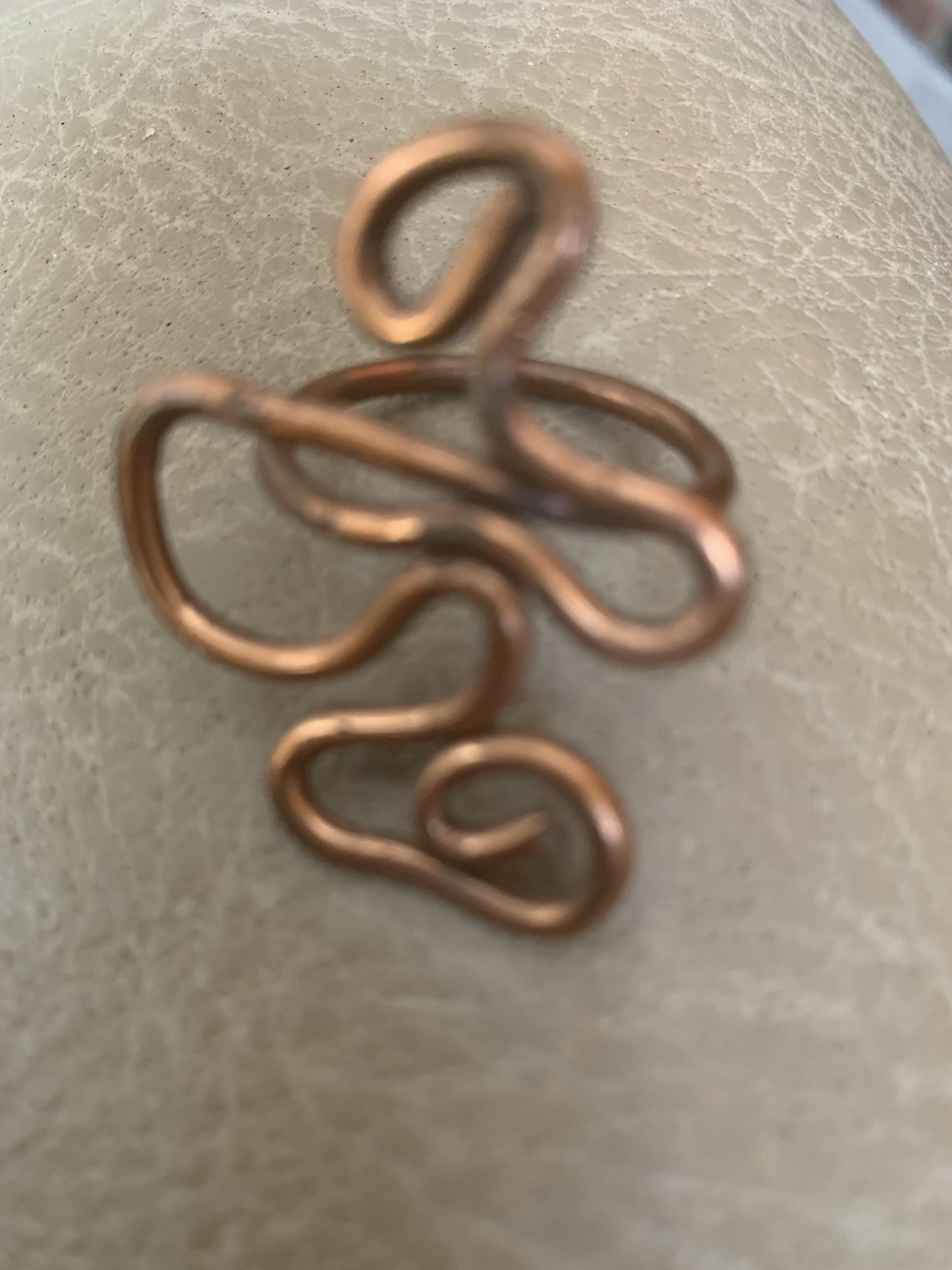 Solid Pure Copper Minimalist Healing Ring, Handma… - image 3