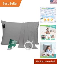 Grounding Pillowcase Queen Conductive 10 Silver Fiber Grounding Pillow for B...
