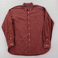Ralph Lauren Shirt Mens 16.5 Large Plaid Classic Fit Button Down Long Sleeve