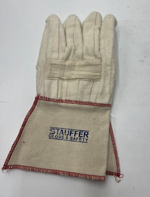 #ad QTY 5 Pairs Stauffer Glove amp; Safety Cotton Hot Mill Gloves Knuckle Strap $34.15