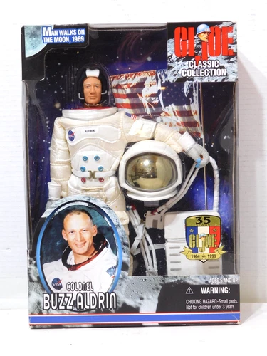 NIB 1999 GI Joe Classic Collection Colonel Buzz Aldrin Action Figure 81525/81521