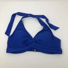 Athleta Tara Halter Bikini Swim Top Size 34 B/C Caspian Blue Underwire