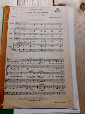 CARSE/ THE TIDE RISES, THE TIDE FALLS/ VOCAL  AND PIANO  SCORE