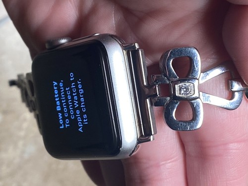 Apple Watch Series 3 A1858 38mm Chrome Band GPS Silver Aluminum Case - Zdjęcie 11 z 13