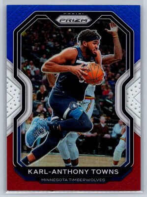2020-21 Panini Prizm #167 Karl-Anthony Towns Red, White and Blue