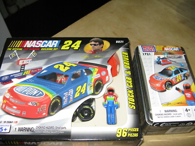NASCAR Jeff Gordon #24 Mega Bloks Building Set, 9921 & 1721 Sealed NEW In BOX