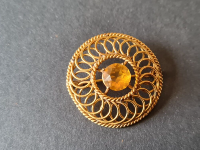 Broche de plata vntage en blanco | Etsy