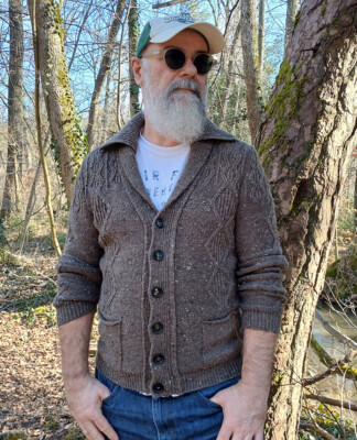 Strickjacke von Sisley in L meliert im Vintage Style Cardigan Retrojacke Classic