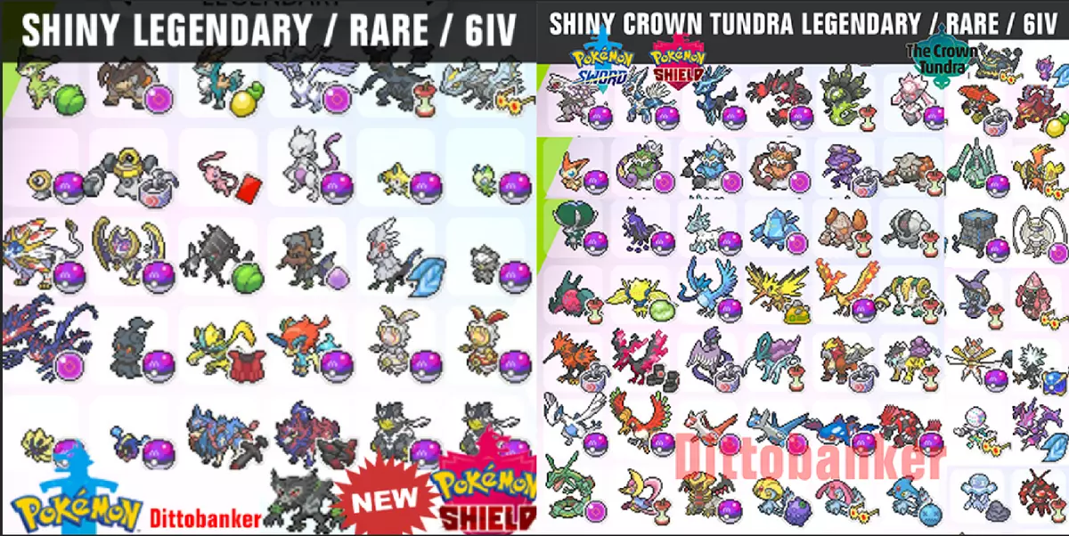 ✨Shiny Galar Pokedex, Pokemon Sword & Shield, ✨Ultra Shiny 6IVs, Crown  Tundra