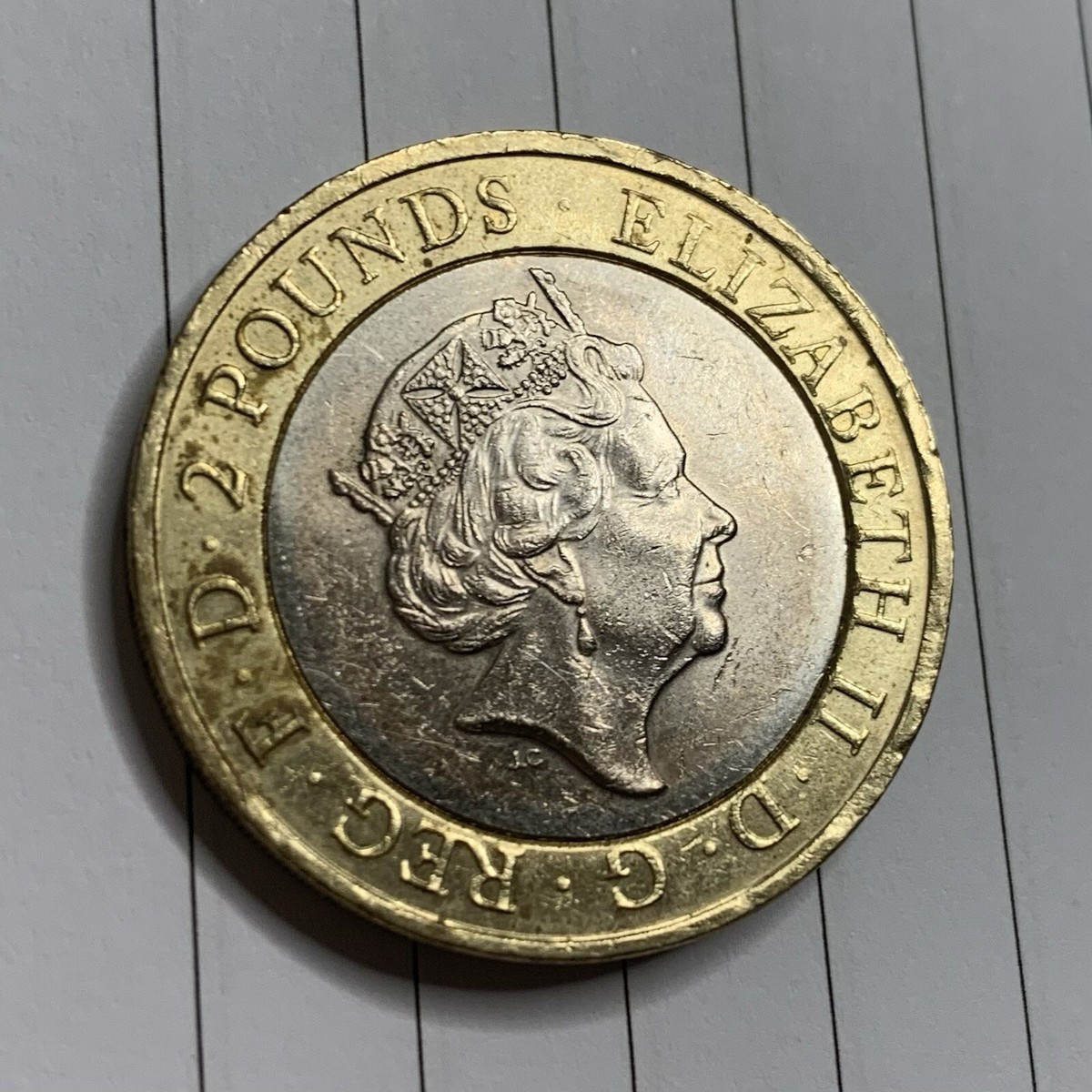 2016 William Shakespeare 2 Pound Coin Skull Error - Edge Writing