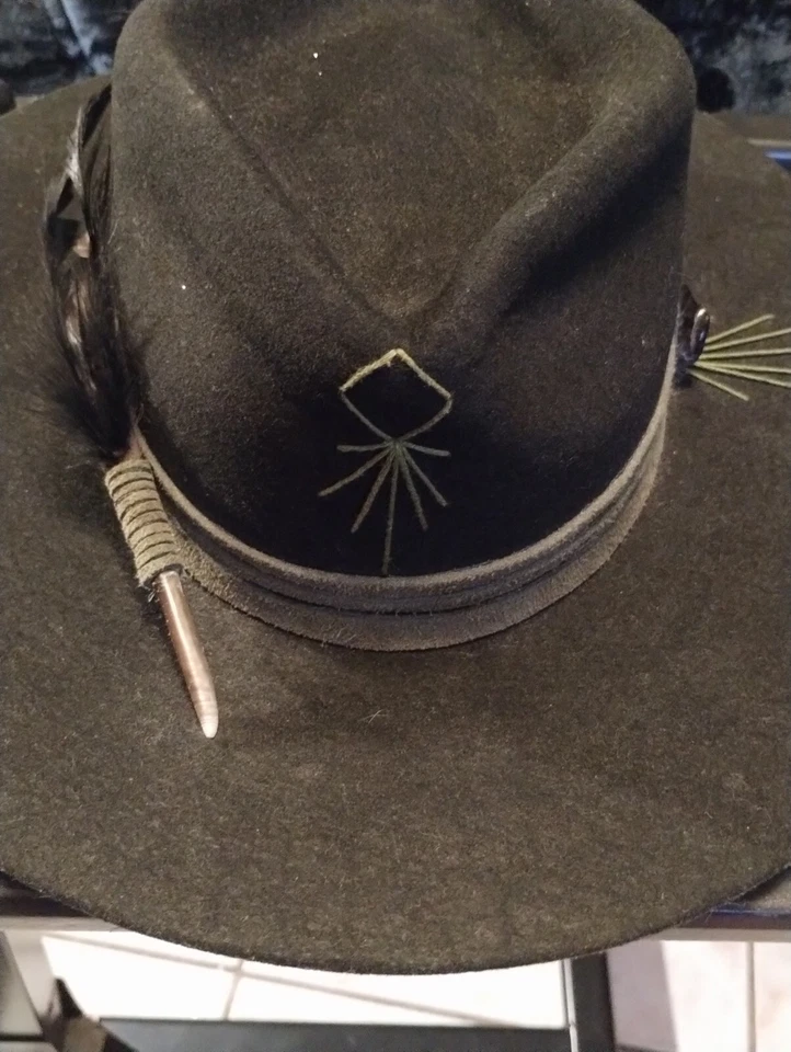 La Macarena Hats Felt Western Wool Cowboy Hat Men Women Size Large Feather RARE - Image 2 of 4