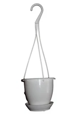 Mini 4.5" Hanging Basket with Saucer - Round Plastic Pots - Koba - Choose Qty
