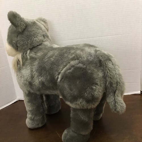 WMG Wolf Footstool 46117 Plush 17” Tall 17” Long Gray - Picture 3 of 12