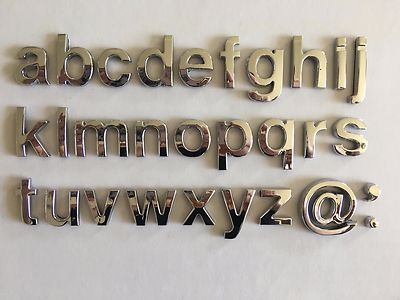 1.2 New Chrome 3D Self-Adhesive Car Letters Number Badge Emblem Sticker
