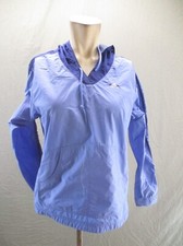 ADIDAS Size S Womens Blue 100 Nylon Front Pocket Drawstring Rain Jacket 370