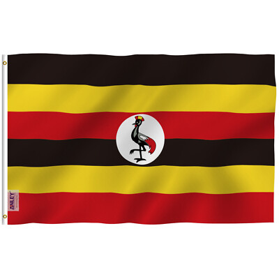 Anley Fly Breeze 3x5 Ft Uganda Flag - Republic of Uganda Flags Polyester
