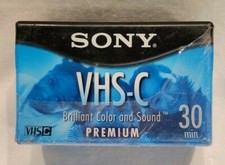 2 Pack Sony VHS-C Premium Tapes 30 Minutes
