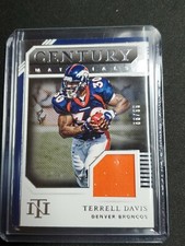 TERRELL DAVIS 2020 NATIONAL TREASURES FOOTBALL CENTURY MATERIALS JERSEY /99