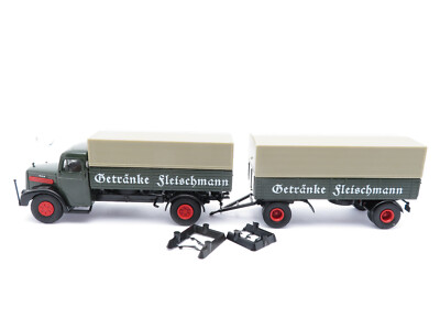 313HO /162 - Brekina HO 72204 - MAN F 8 P/P Hängerzug Getränke Fleischmann - top
