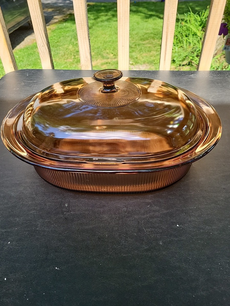 Corning Ware Brown Glass Pyrex Cookware VTG Corning Vision Ware