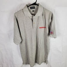 Inner Harbor Shirt Men's M Gray Polo Nissan Employee Golf Car Uniform Work USA