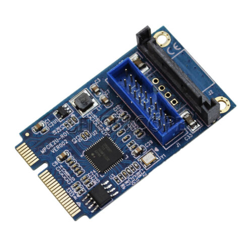 Mini PCI-E to USB Adapter Dual USB3.0 PCIE to 19Pin SATA Mini Expansion Card - Bild 1 von 4