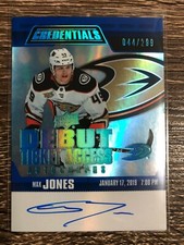 Max Jones 2019-20 UD Credentials Debut Ticket Access Autographs #044/299