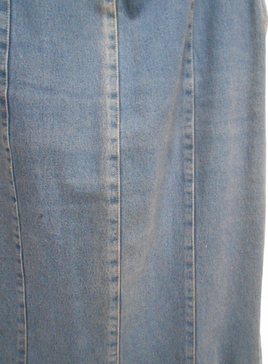 Jupe longue en jean des années 90 boutonnée jupe en jean des