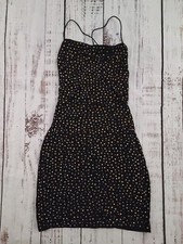 Windsor Black Rhinestone Embellished Lace Back Cocktail Party Dress Women's L