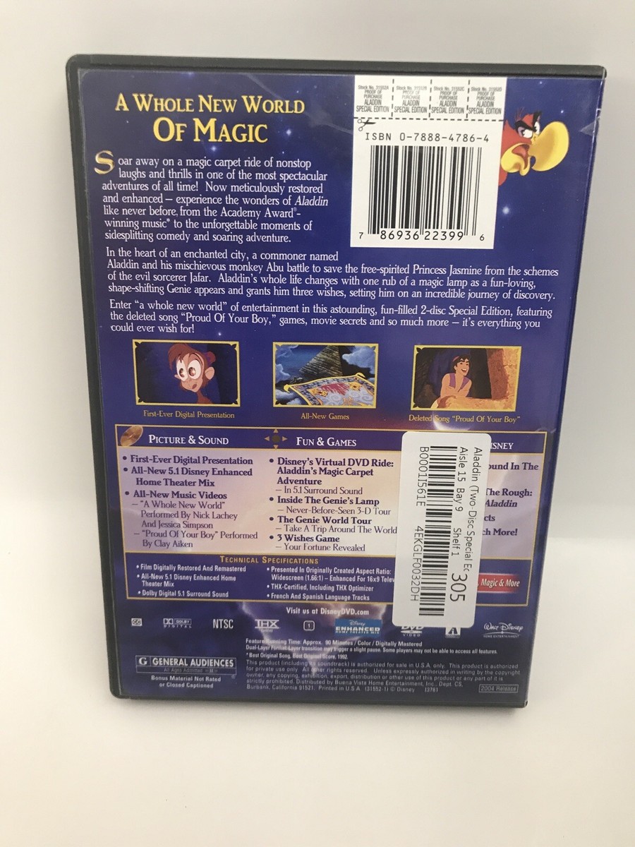 Aladdin Dvd Platinum - Perfect Condition!!! | eBay