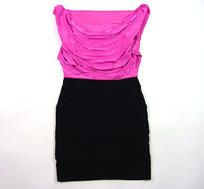 Nikka Pink and Black Midi Dress | Size S/M