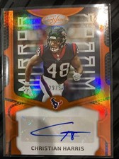 2023 Certified Christian Harris Mirror Signature Orange Auto #’d /50 Texans 🔥🏈