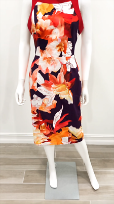 Black Halo Rohan Floral Sheath Midi Dress in Botanic Punch Red Purple Print  Sz 6 | eBay